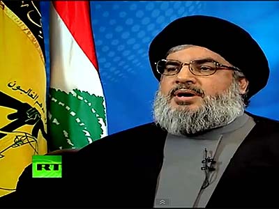 Hassan Nasrallah was the first interviewee on Julian Assange's new show on Russian TV.