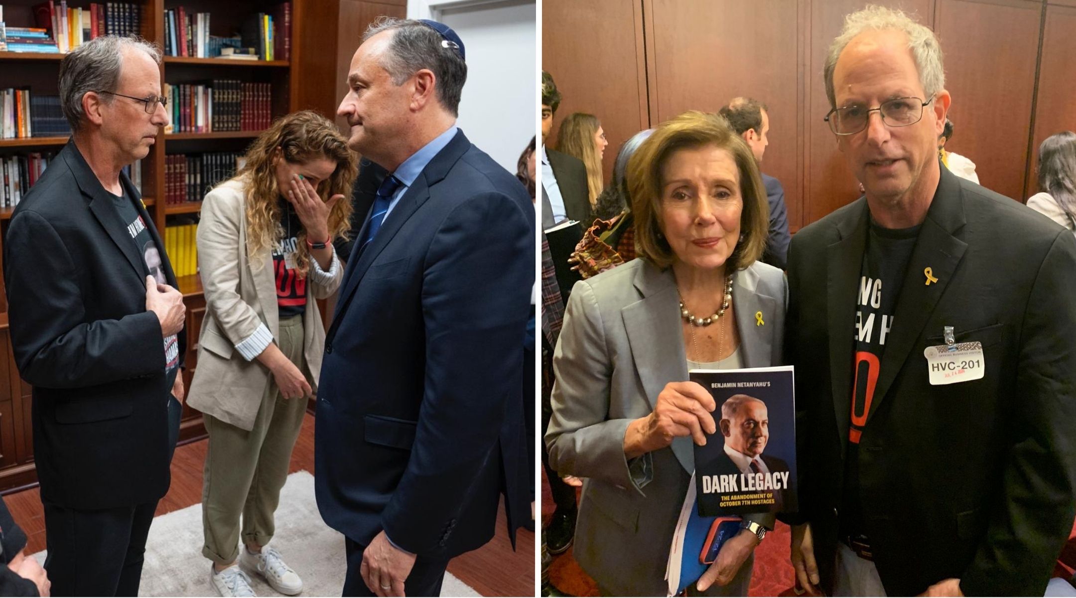 Boaz Atzili with Doug Emhoff and with Nancy Pelosi