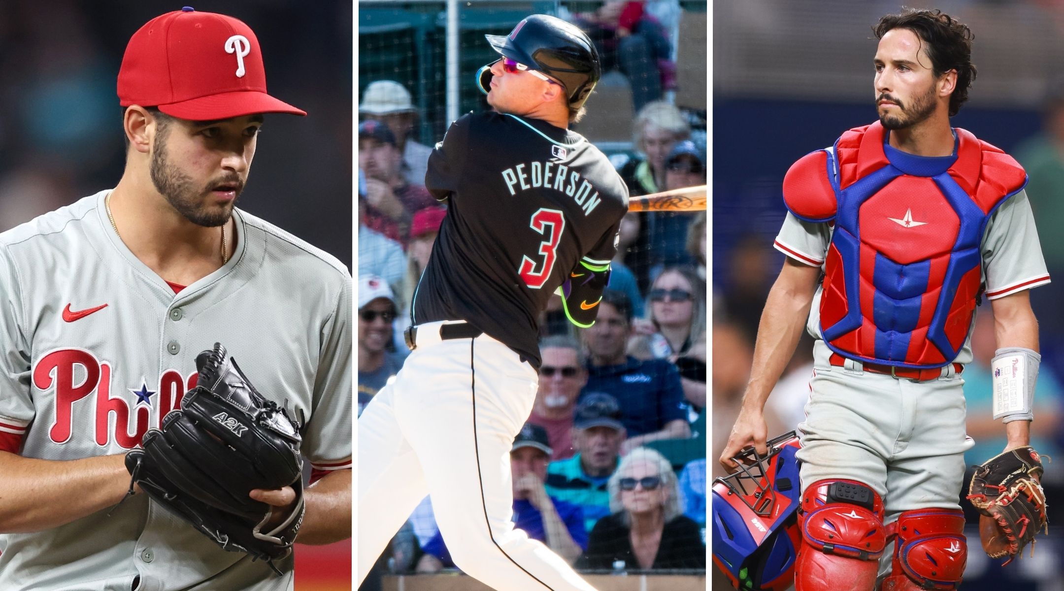 Max Lazar, Joc Pederson and Garrett Stubbs