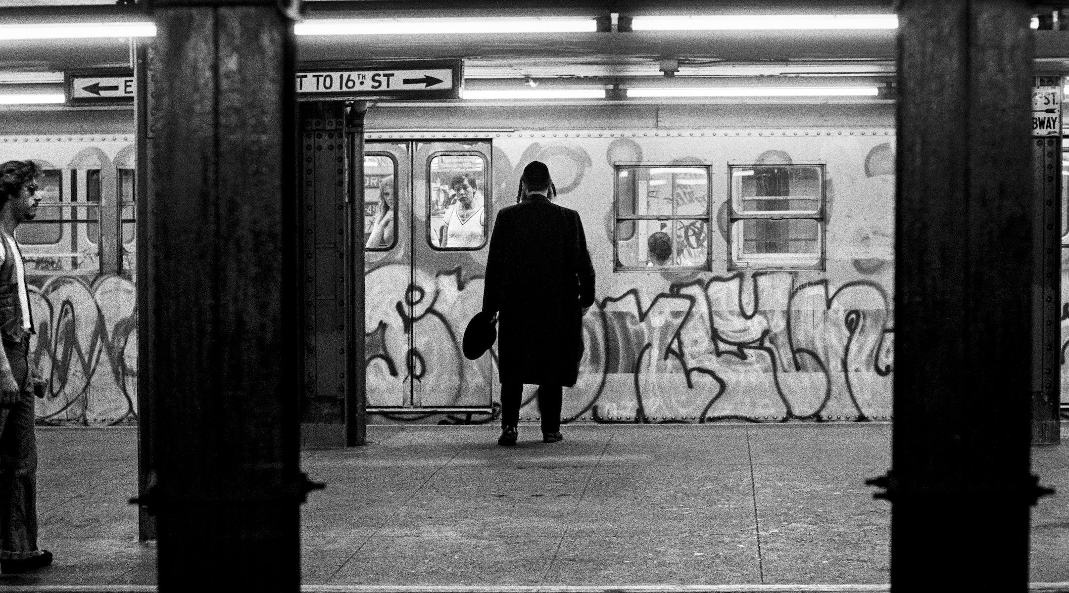 orthodox man on a subway platform