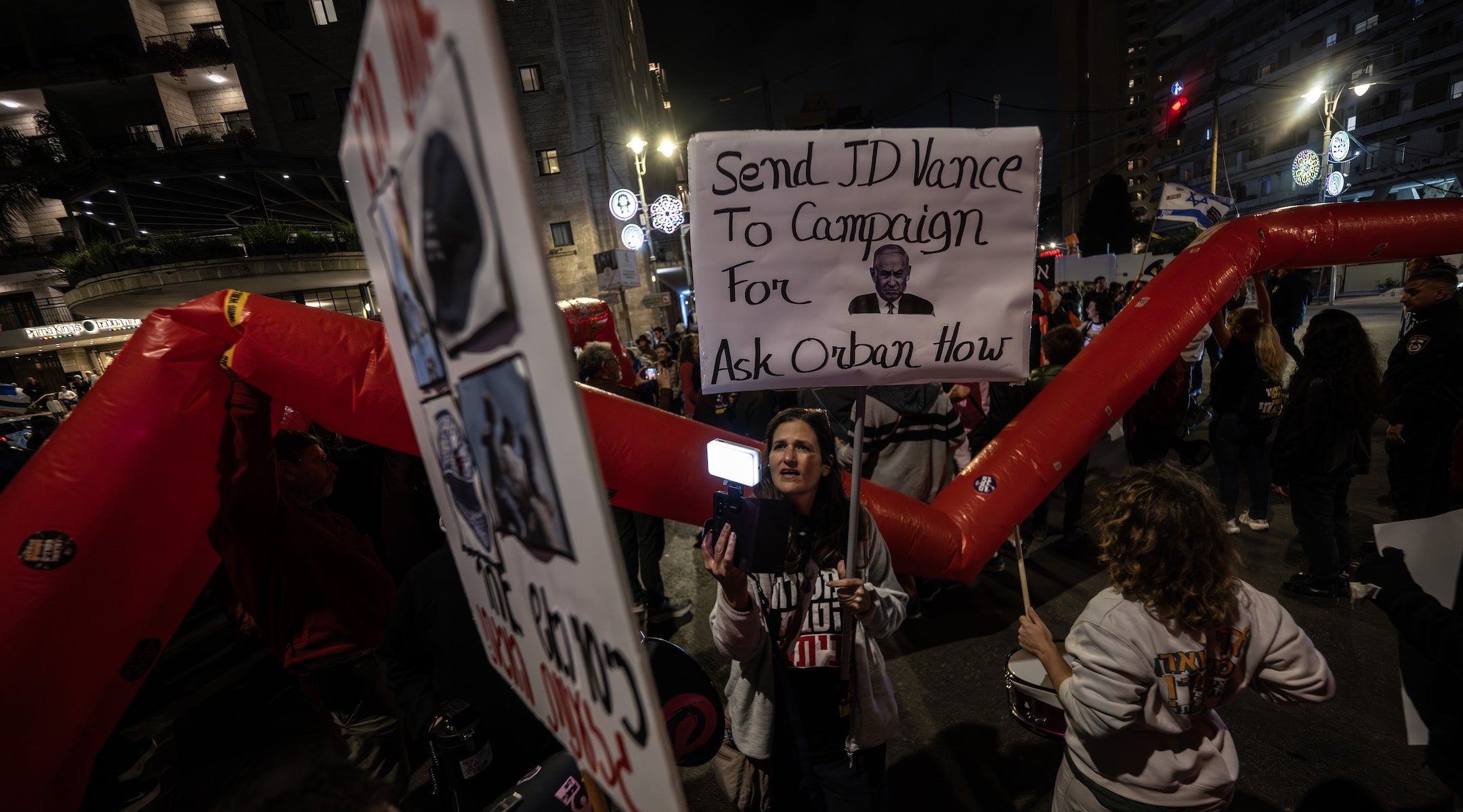 A photo of a protester.